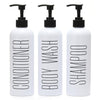 HOMCDALY Shampoo and Conditioner Dispenser, 16oz 3-Pack Refillable Shampoo and Conditioner Bottles, Empty Shampoo Bottles, Shampoo Conditioner Body