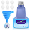 Fenkabs 500 ML Replacement Bottle for Flash Power Spray Mop, Refillable, Leak-Free HDPE Solution Bottle, 17 FL OZ with 6 Sealing Pads and 1 Folding