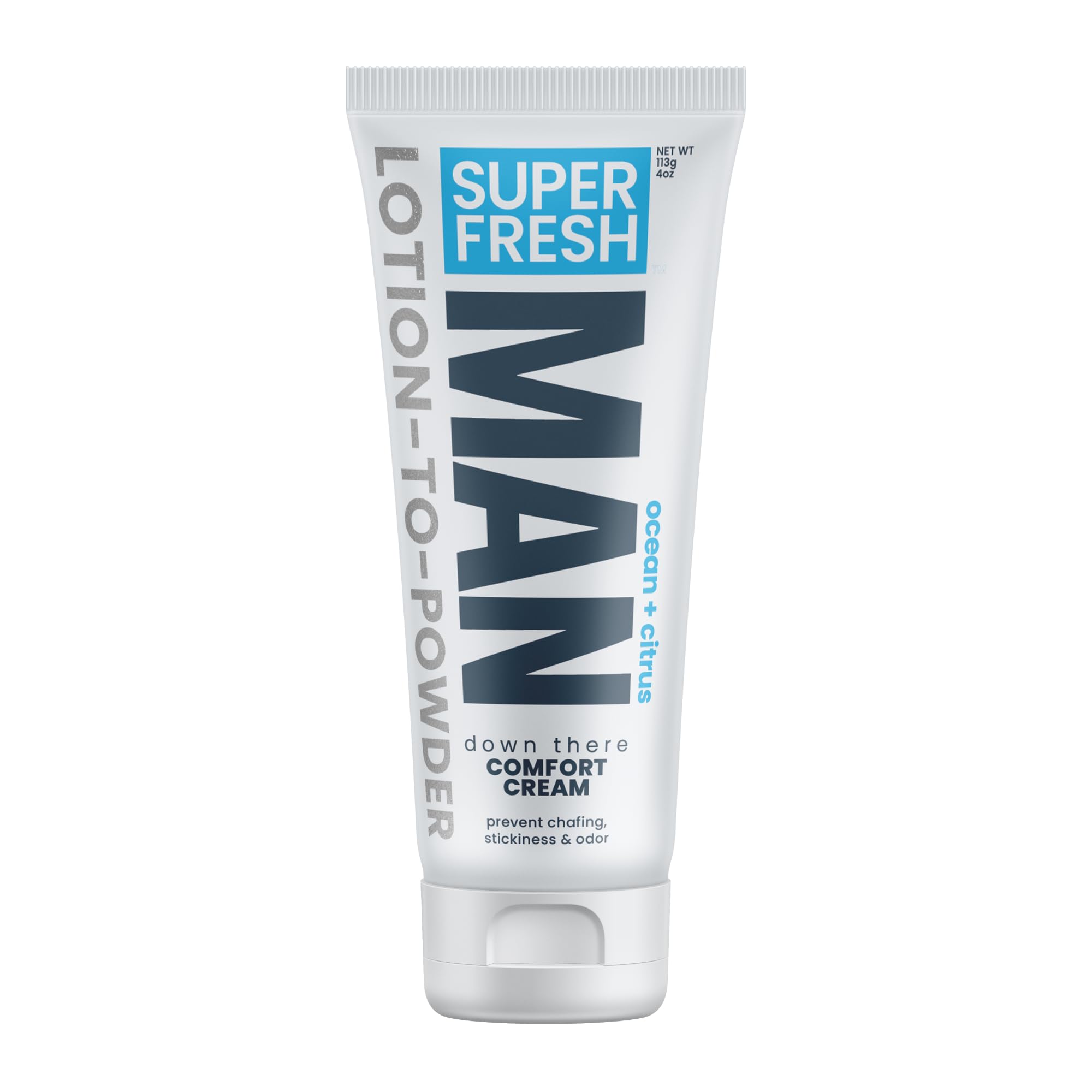 Super Fresh Ball Deodorant for Men by SweatBlock | Prevent Sweaty Man Parts & Odor (Balls, Butt and Groin) | Talc-Free | Lotion-to-Powder, No Mess,