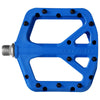 FIFTY-FIFTY Mountain Bike Pedals, Non-Slip MTB Nylon Composite, 9/16" Bicycle Pedals, Lightweight and Wide Flat Platform (Blue)