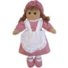 Red Gingham Rag Doll 40cm With Gingham Hat White Apron