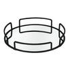 Home Details Modern Round Design Matte Black Mirrored Vanity Tray for Dresser, Perfume, Desk, Cosmetic & Jewelry Organizer, Decorative,