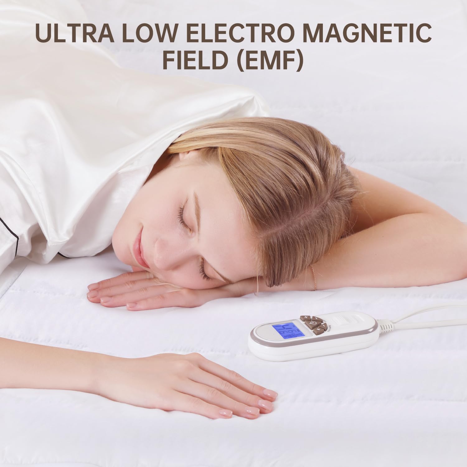 BWARM HOME Luxury Electric Blanket King Bed, Fully Fitted Underblanket Mattress Cover, Multi-zone, Cotton Comfort Layer, Dual Control, 9 Heat