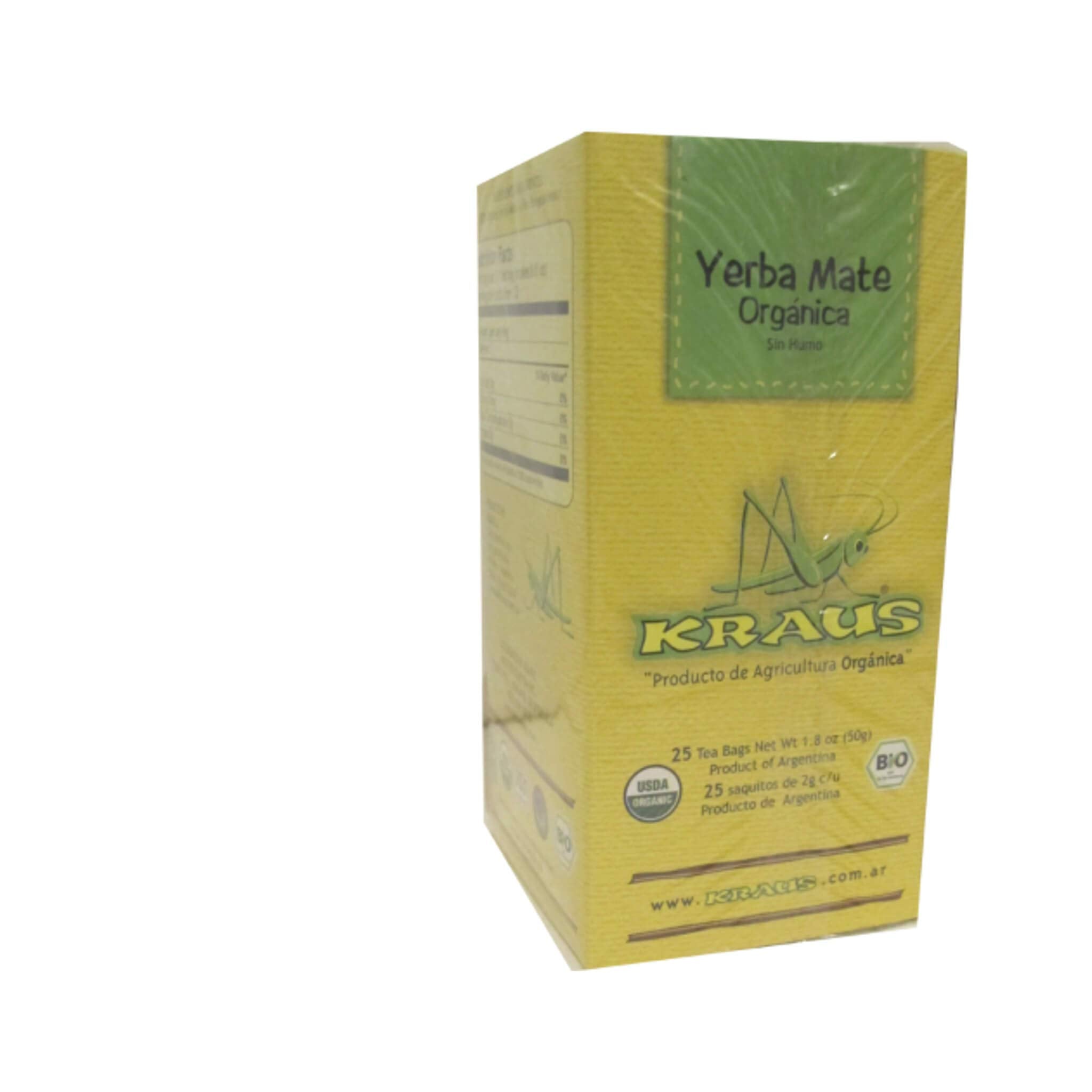 Organic Yerba Mate Kraus Teabags x 50