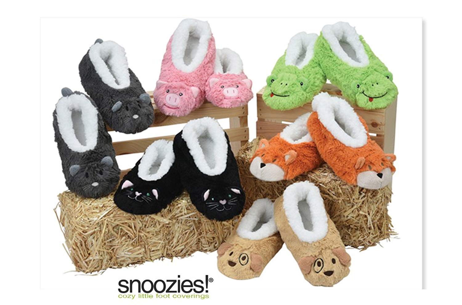 Snoozies Ladies Animal Super Soft Slippers