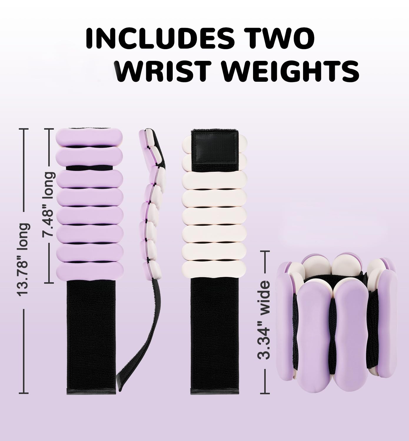 Wrist Weights for Women Adjustable Arm Weights 1 Pair 1.5 KG Ankle Weights Leg Weight for Men 0.75 KG Each Wrist Weight Walking Weighted Wristbands