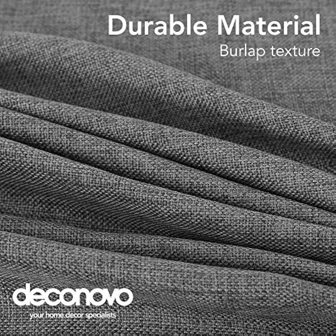 Deconovo Large Water Resistant Faux Linen Tablecloth Rectangle Table Cloth for Dinning 55x95in(140x240cm) Grey