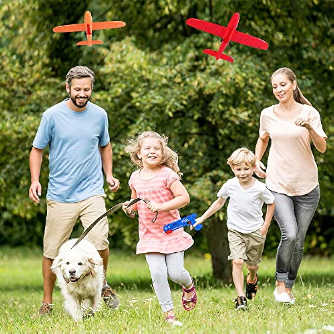 Ksera Airplane Toy Launcher with 2 Foam Glider Planes, Birthday Gift for Boys & Girls Aged 5-11