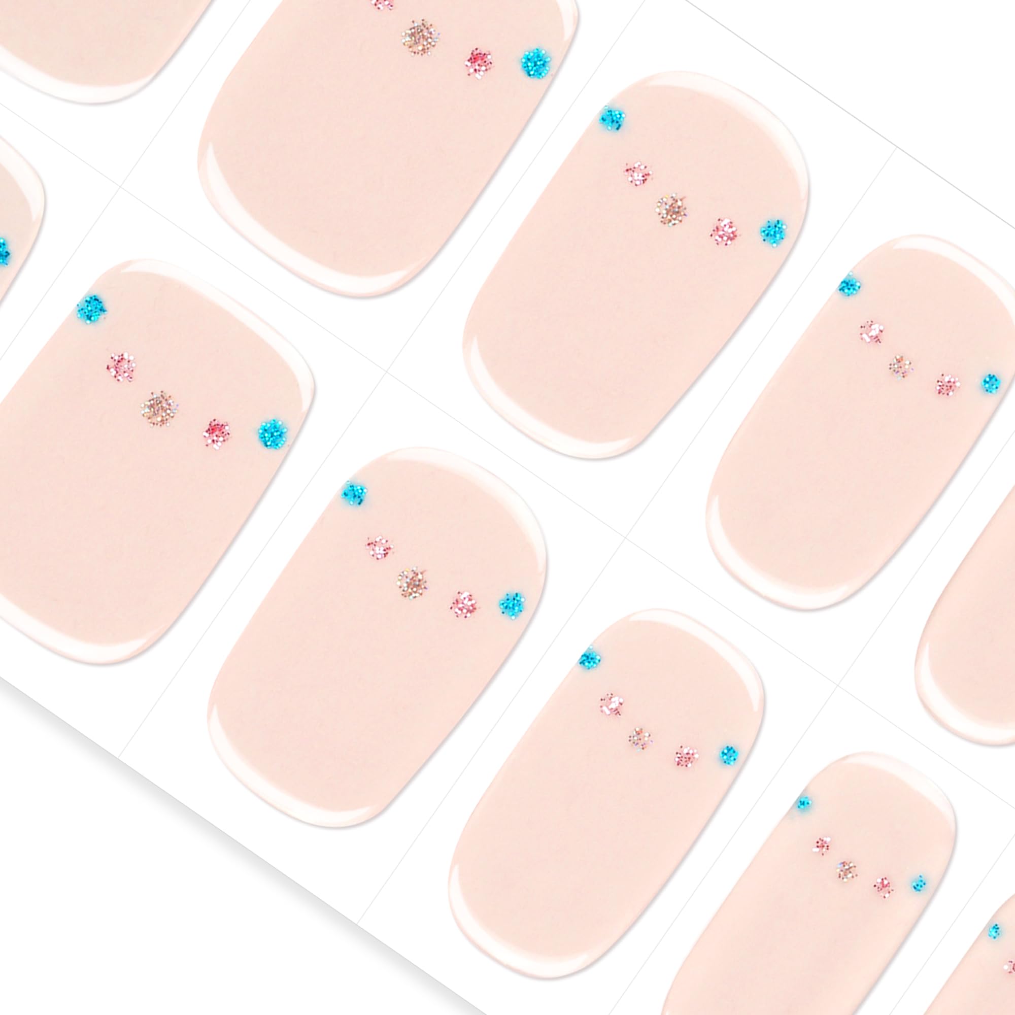 DANNI & TONI Semi Cured Nail Wraps Soft Self-Adhesive Gel Nail Stickers, Transparent Salon-Quality Gel Nail Polish Strips Manicure Stickers