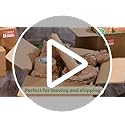 ecoTru UK Honeycomb Packing Paper 36cm x 40m, British Brand Bubble Wrap for Moving House Essentials, Small Business Packaging for Shipping Wrapping & Void Fill, Recyclable & Biodegradable