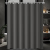 Lerores Shower Curtain, 260 x 200 cm, Dark Grey, Weighted Hem, Anti-Mould Textile, Water-Repellent, Washable Polyester Fabric Bath Curtains for