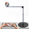 yAyusi Heavy Duty Aluminum Overhead Phone Mount, 12 in Long Phone Mount for Desk, Flexible Articulating Arm Overhead Tripod for iPhone for Live