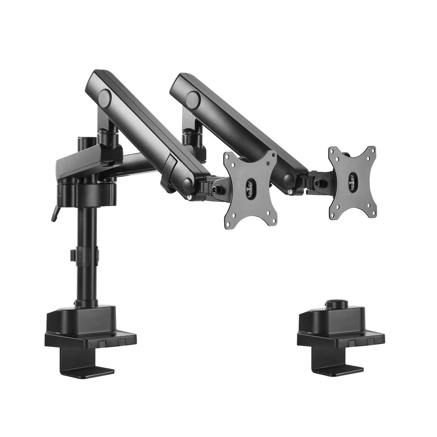 Maclean MC-812 2-Fach Monitorhalter mit Gasfeder Tischhalterung Monitorarm Monitorst?nder VESA 75x75 100x100 17"-32" F?r 2 Monitore