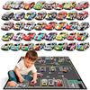 Veluoess Mini Cars Set, 40 Pieces Racing Cars Toy with Play Mat Foldable Storage Bag, for Kids Boys Girls 3 4 5 6 Years Old
