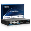 18 Port 2.5Gb Unmanaged Ethernet Switch with 16*2.5G Base-T Ports, 2*10G SFP+ Ports. GiGaPlus 2.5Gbps Network Switch for 2.5Gbps NAS/PC, Wireless AP,