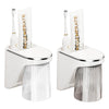 OUZHOU Pack of 2 Toothbrush Holders, Toothbrush Cup Holder No Drilling with Magnetic Cups and Storage Box, Toothbrush Holder Wall Toothbrush Holder