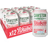 Cawston Press Sparkling Rhubarb Fizzy Drink Blended With Sparkling Water and Pressed Apple Juice (330ml x 12 cans) | Gluten Free - Vegan - No Added