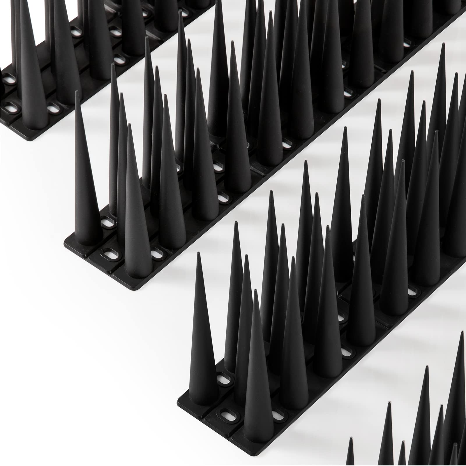 OFFO Bird Spikes High for Anti Pigeons Spikes to Keep Bird or Animals Away, Fence Spikes of Bird Deterrent Covers 12m, Height 10cm,Black