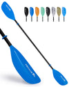 Abahub Adjustable Kayak Paddle 210-230 cm/82-90 Inches Floating Kayaking Oars Boating Oars Canoeing Oars Blue