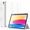 JETech Case for iPad (A16) 11th/10th Generation (2025/2022) with Pencil Holder, Slim Tablet Cover with Soft TPU Back, Auto Wake/Sleep (White)