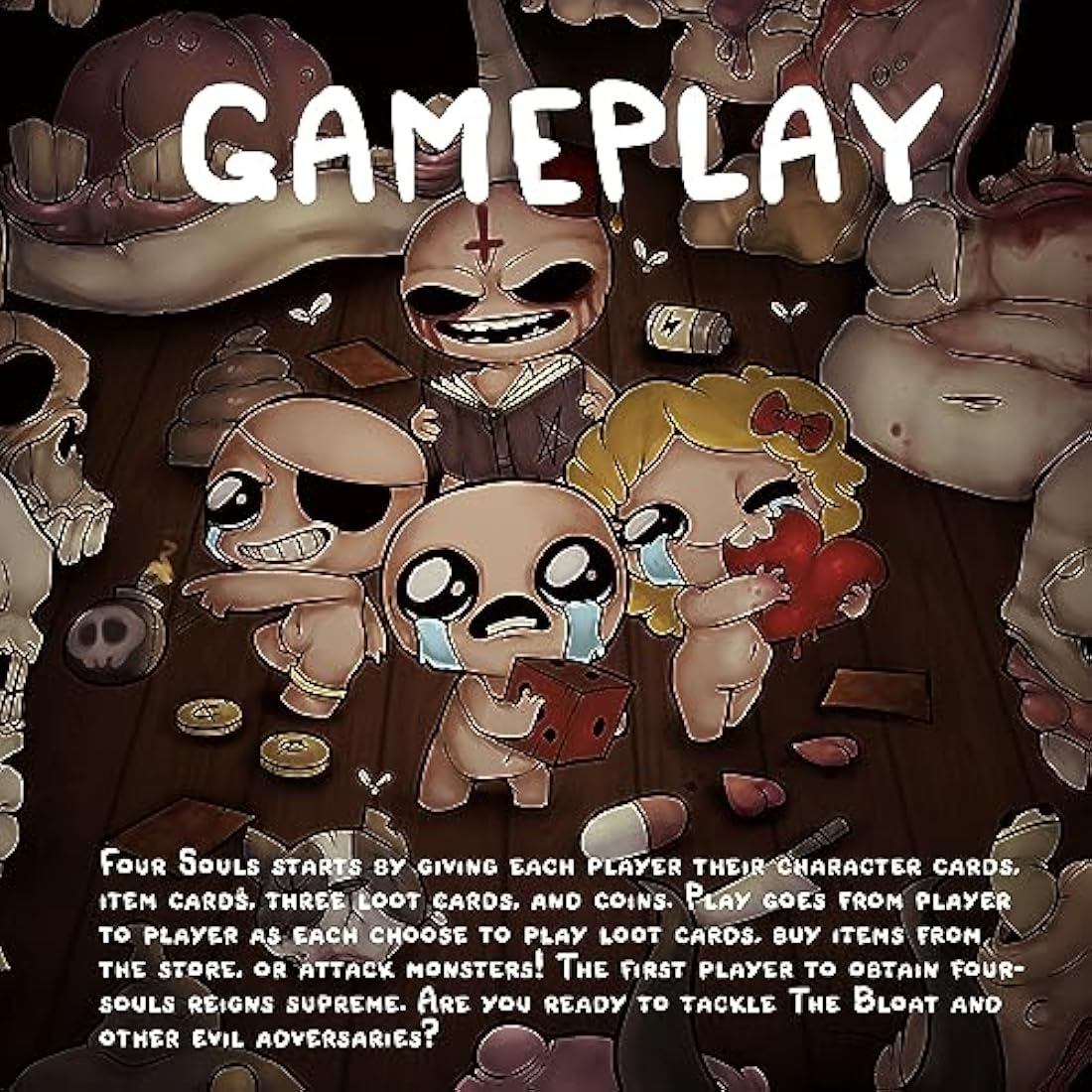 Maestro Media | The Binding of Isaac: Four Souls - Requiem Ultimate Collection | Card Game | Ages 14+ | 1-4 Players | 30-60 Minutes Playing Time, Rechteckig