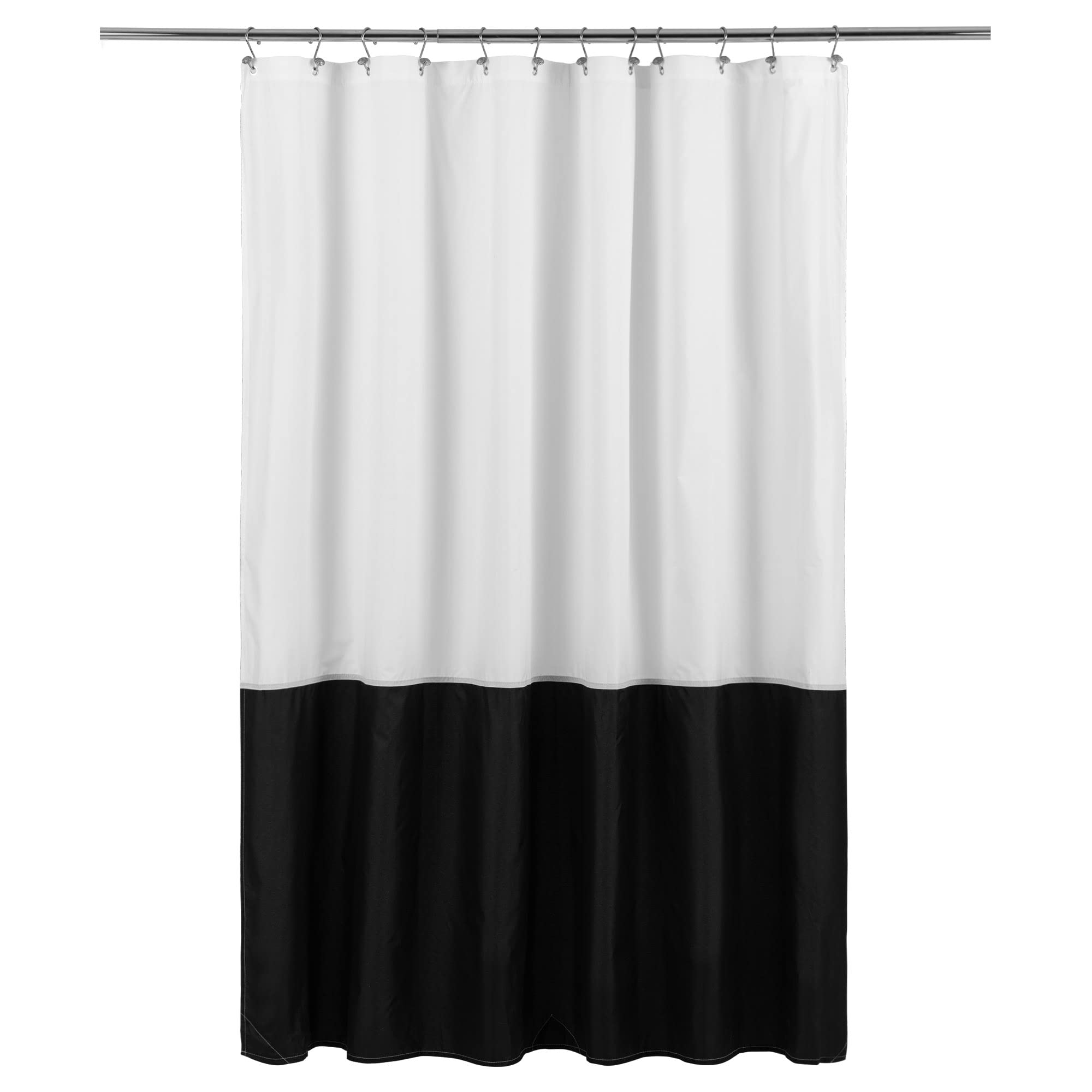 Waterproof Fabric Shower Curtain Liner - Soft & Light-Weight Cloth Shower Curtain with 3 Bottom Magnets, Hotel Quality & Machine Washable - Standard