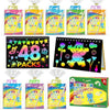 ZMLM Party Bag Fillers for Kids - Scratch Art Party Bag Fillers for Kids, Arts and Crafts Kits for Ages 4-9 Rainbow Scratch Books Classroom Birthday Gifts for Girls & Boys (48 Pack)