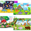 Wooden Jigsaw Puzzles for Kids 3-6 Year Olds -Space Dinosaur Animals 30 Piece Puzzle Toys -Toddler Children Learning Educational Puzzle Toys for Set for Kids 3 4 5 6 Year Old(4 Puzzles)