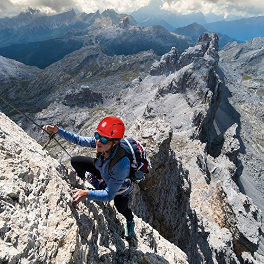 ALPIDEX Universal Climbing Helmet for Teenagers and Adults EN12492 Safety Helmet in