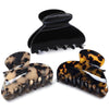 FSMILING Medium Hair Claw Clips For Fine Hair, Nonslip Small Claw Hair Clips For Women Thin Thick Hair, Celluloid Tortoise Hair Clip Jaw Claw Clamp