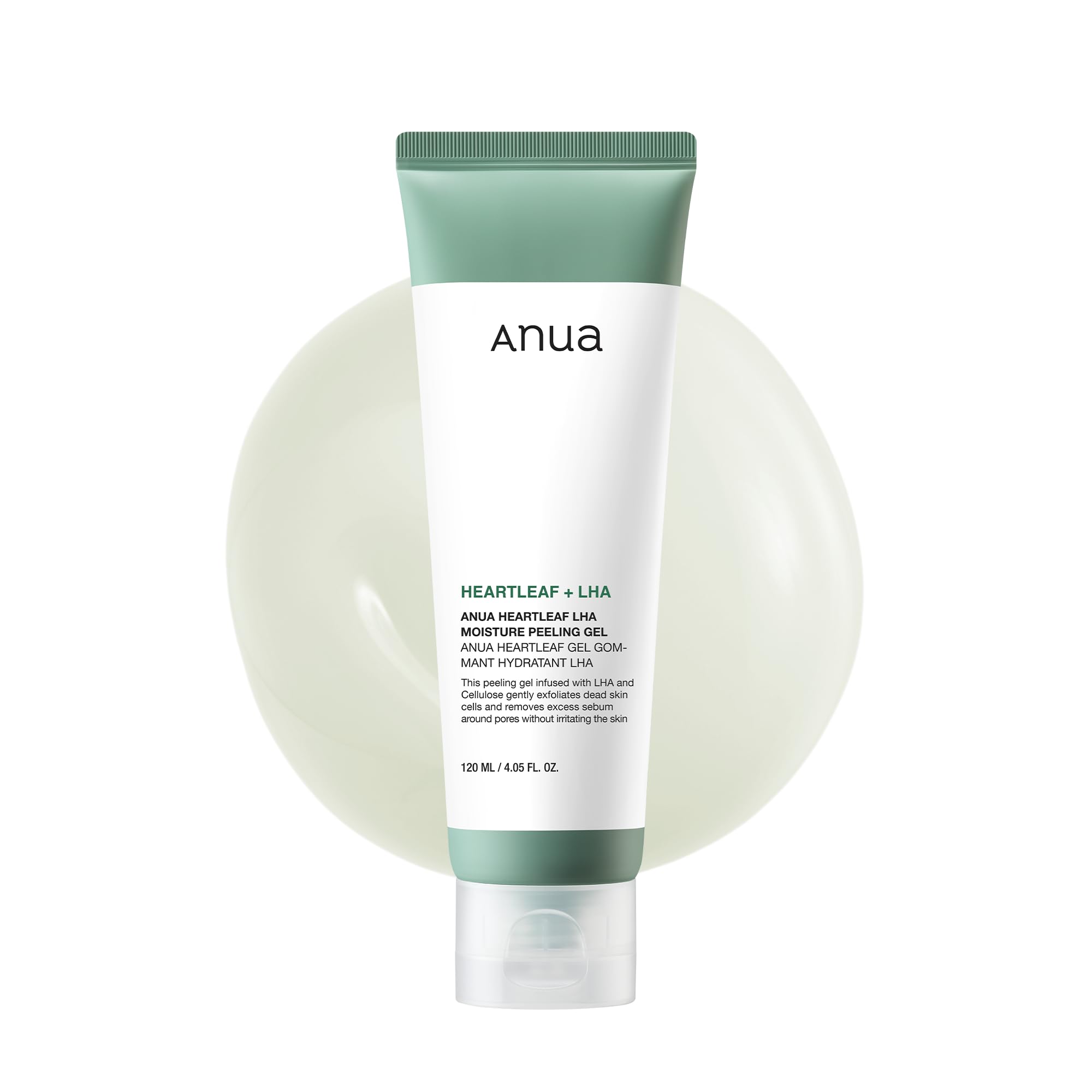 ANUA Heartleaf Peeling Gel, Gentle Exfoliation with LHA, Soft Scrub with Natural Cellulose, Pore Vacuum & Dead Skin Removal, Soothing & Hydrating