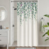 Uiiooazy Eucalyptus Stall Shower Curtain, Sage Green Leaves Floral Violet Pattern Bath Curtain Mildew and Mould Resistant Waterproof Polyester Fabric