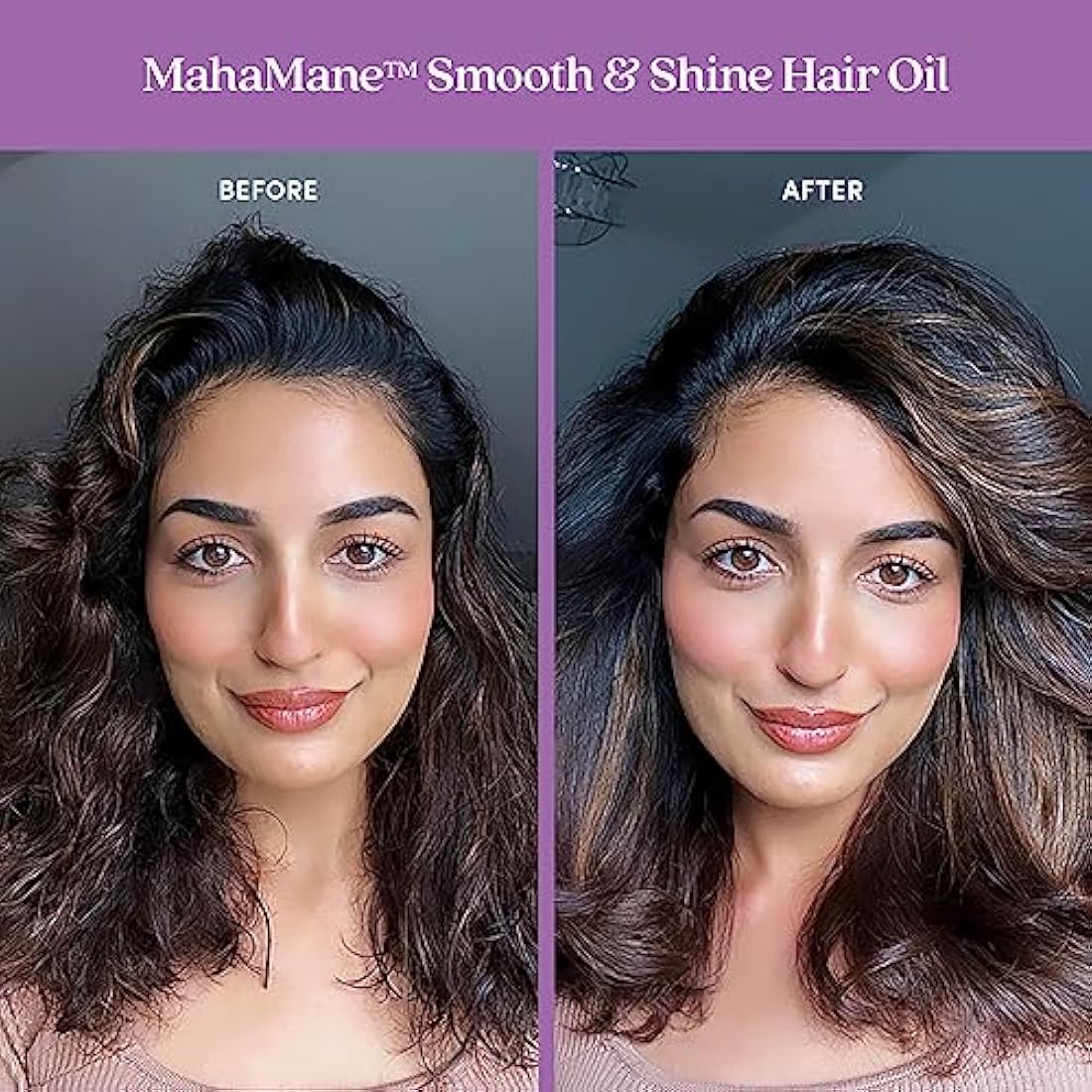Fable & Mane Smooth & Shine Hair Oil, with UV Heat Protection. Post Wash Oil Reduces Frizz, Adds Instant Shine with Jojoba, Castor Oil and Ashwagandha (55ml)