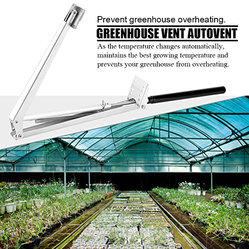 Automatic Greenhouse Opener, Solar Energy Heat Sensitive Temperature Controlled Automatic Vent Opener Up to 15lb Load Capacity 18 inch Window Opening