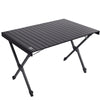 TIMBER RIDGE Folding Camping Table Fold up Aluminum Foldable Portable, 108x71cm Roll up Picnic Table Support 100kg 4ft Height Adjustable 4-6 Person
