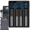 Universal Fast 18650 Battery Charger with LCD Display Battery Capacity Information, Suitable for 3.7v 1.2v Batteries 26650 18650 18490 18350 17670