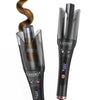 LANDOT Hair Curler Automatic Rotating, 2-Way Curling Wand with Anti-Scald Guard & Tangle-Free Technology, 8 Heat Settings & Dual Voltage for Salon