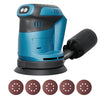 Cordless Orbital Sander for makita 18V Battery (Tool only) Brushless Random Orbital with 12 Sandpapers 360?Rotating Sanding, for Sanding, Polishing