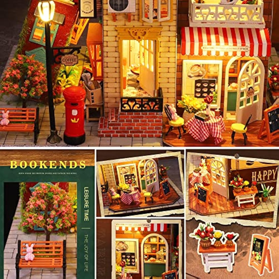 Spilay Diy Miniature House Kit, Wooden Dolls House Kit, Handmade Mini Crafts Book Nook Model with Dust Cover & Music Box, 1:24 Creative Room Idea Gift for Adult Friend Lover ES007