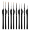 Fine Detail Brushes with Triangular Handles,10 Miniature Brush for Fine Detailing & Art Painting,Acrylic&Nail, Models,Watercolour, Miniatures,Oil,