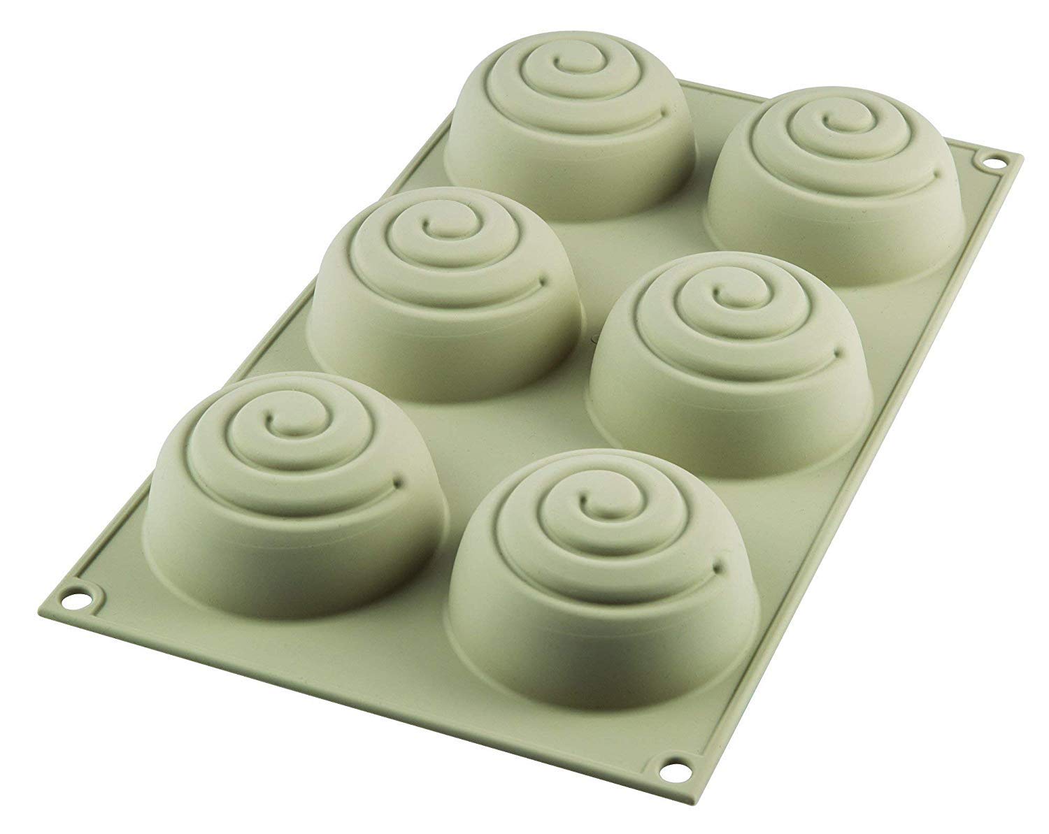 Silikomart | Silicone Cake Mould MINI GIROTONDO, Non-Stick, 6 Mini Spirals, Pack of 1 Cake Mould, 3D Design, ? 68 h 37 mm, Volume 600 ml, Made in