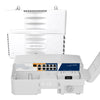 CONETCH 11 Port Outdoor PoE Switch with 2 Uplink & 1 SFP, IP65 Waterproof, All-in-one Box, 100/1000Mbps Mixed, Unmanaged, 120W Built-in power,