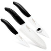 KYOCERA SET3PCKNIFE Chef 3-Piece Ceramic Knife Set, Black