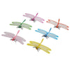 Cerise Dragonfly With Diamante Detail, Mesh Wings And Clip On Back - 9cm Decorative Dragonflies