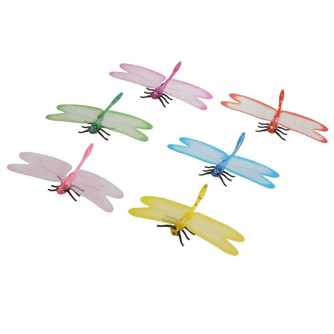Cerise Dragonfly With Diamante Detail, Mesh Wings And Clip On Back - 9cm Decorative Dragonflies