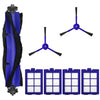 Auoiian X8 Filters & Replacement Parts Kit for Eufy RoboVac X8 / X8 Hybrid ? Washable & Reusable, 1 Roller Brush, 2 Side Brushes, 4 HEPA Filters ?