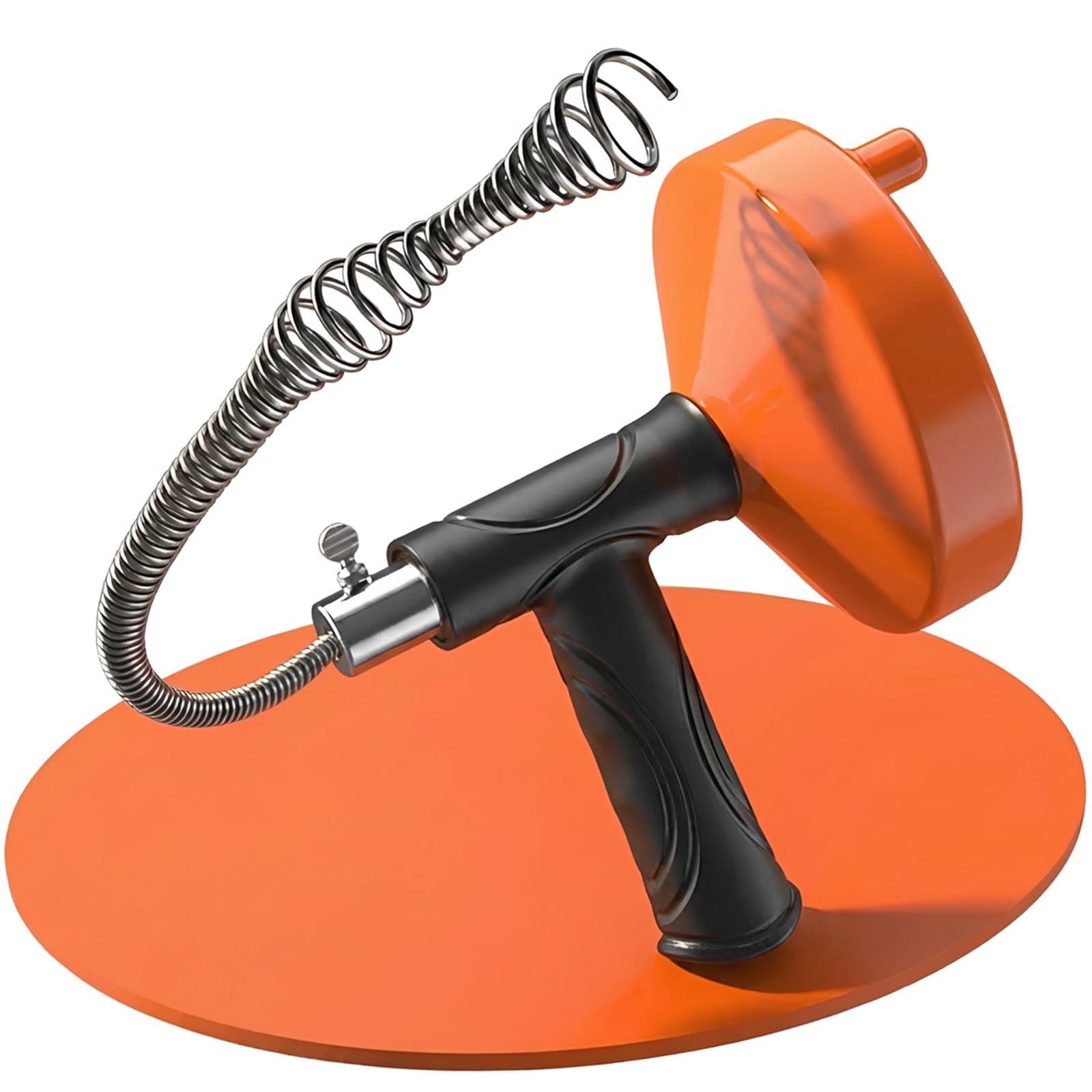 Drain Snake Auger 33 Feet, Plumbing Snake Drain Hair Clog Removal Tool, Sink Unclogger Drain, Heavy Duty Toilet Snake Auger, Cleaner Tool for Bathroom