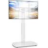 RFIVER Universal TV Stand Slim Corner TV Floor Stand for 32-70 Inch TVs, Height Adjustable Swivel Cantilever Tall TV Stand with Tempered Glass Base