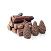 Heyfurni Ceramic Wood for Bioethanol Fireplace, 10 Pieces Smokeless Fire Logs, Gas Fireplace Logs, Decorative Ceramic Log Set for Indoor and Outdoor