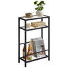 IBUYKE Narrow Side Table with Storage Shelf, 3 Tier Slim End Table,Modern Sofa Table, Small Nightstand, Telephone Table for Small Spaces,for Living